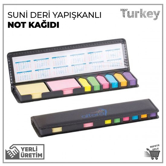 Suni Deri Yapışkanlı Notluk